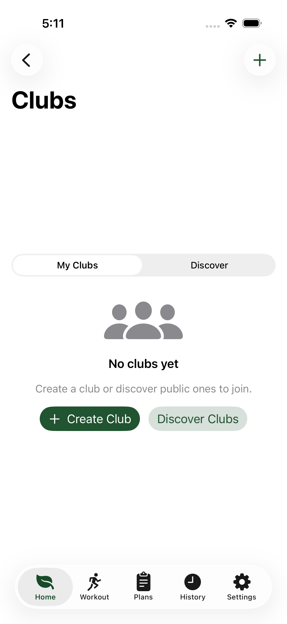 Clubs and social feed